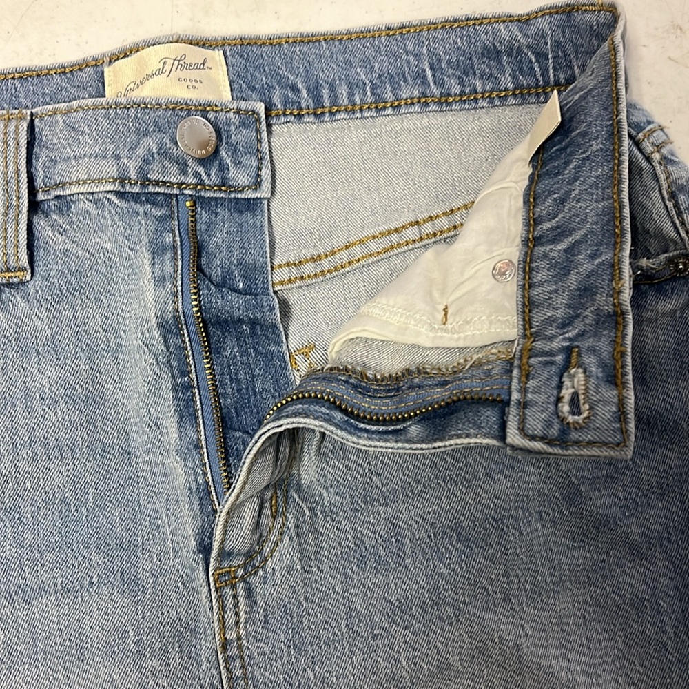 New! Women's High-Rise Denim Mini Skirt - Universal Thread -Light Wash -6 - Picture 4 of 8